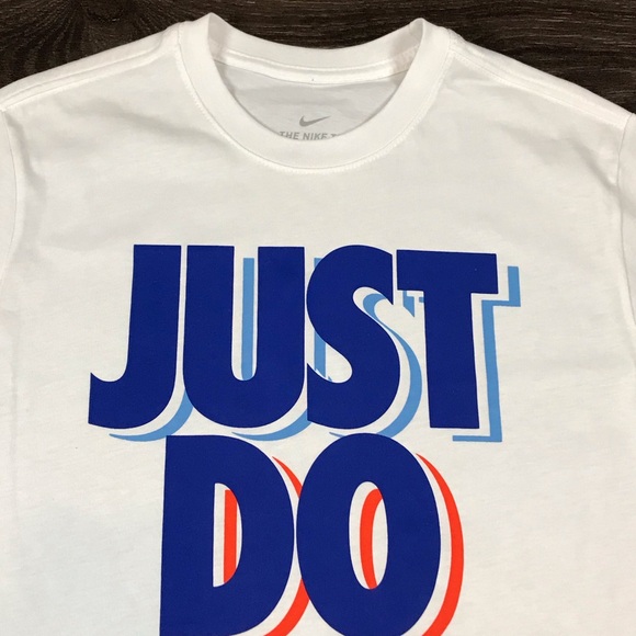 The Nike Tee Men’s Nike Just Do It Solid White Crewneck T-Shirt Size Medium - Picture 2 of 5